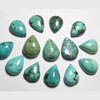 12x16 - 13x18 mm Gorgeous AAA - High Quality Natural - TIBETIAN TOURQUISE - Old Looking Tear Drops Cabochon - 14 pcs